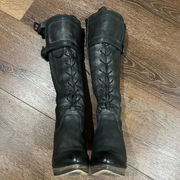 Felmini knee high charcoal black boots size 37 - Picture 5 of 12